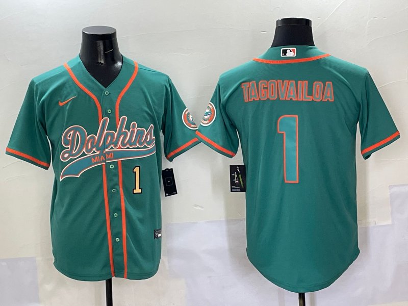 Men 2025 NFL Nike Miami Dolphins #1 Tagovailoa green jerseys style 5->miami dolphins->NFL Jersey